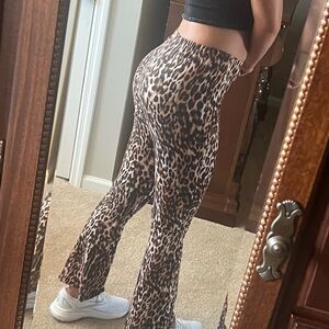 Leopard Print Boot Cut Pants